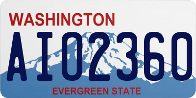 WA license plate AIO2360
