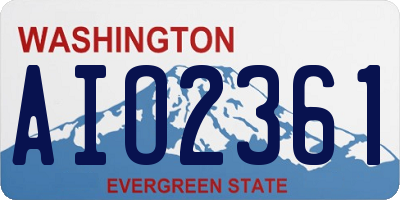 WA license plate AIO2361