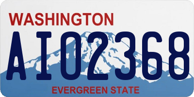 WA license plate AIO2368