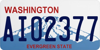 WA license plate AIO2377