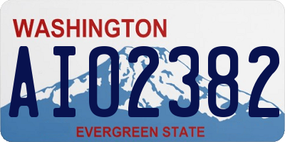 WA license plate AIO2382