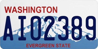 WA license plate AIO2389
