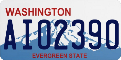 WA license plate AIO2390