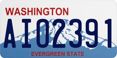 WA license plate AIO2391
