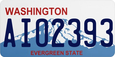 WA license plate AIO2393