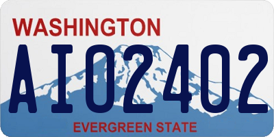 WA license plate AIO2402