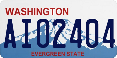 WA license plate AIO2404