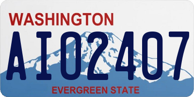 WA license plate AIO2407
