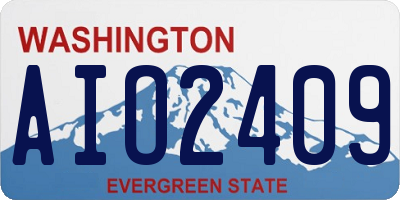 WA license plate AIO2409