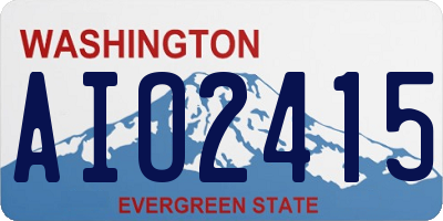 WA license plate AIO2415
