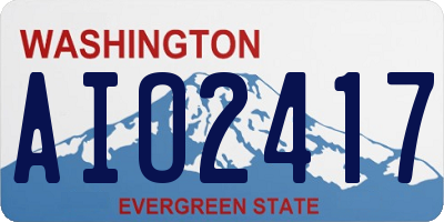 WA license plate AIO2417