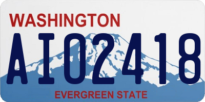 WA license plate AIO2418