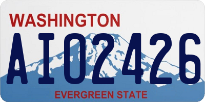 WA license plate AIO2426