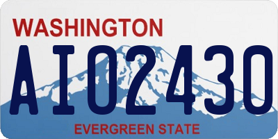 WA license plate AIO2430