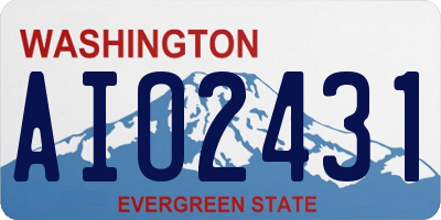 WA license plate AIO2431
