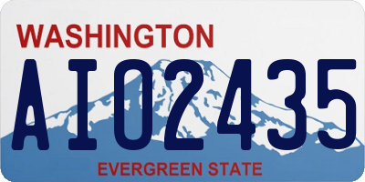 WA license plate AIO2435