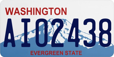 WA license plate AIO2438