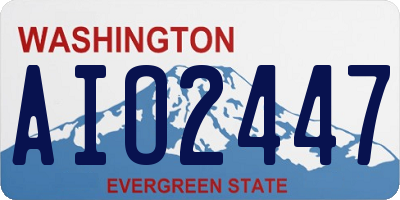 WA license plate AIO2447