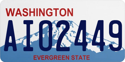 WA license plate AIO2449