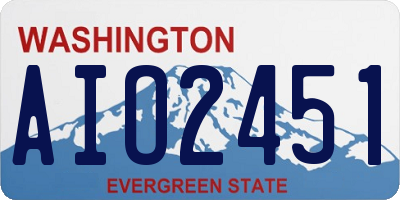 WA license plate AIO2451