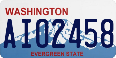WA license plate AIO2458