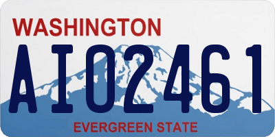 WA license plate AIO2461