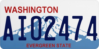WA license plate AIO2474