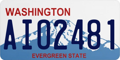 WA license plate AIO2481