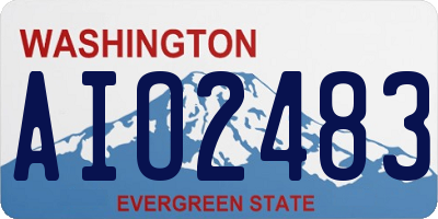 WA license plate AIO2483