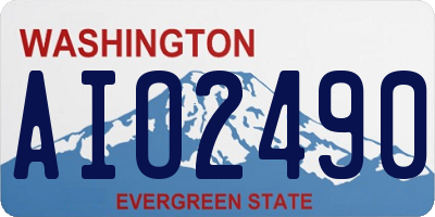 WA license plate AIO2490