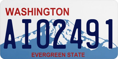 WA license plate AIO2491