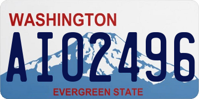 WA license plate AIO2496