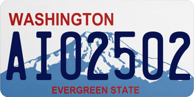 WA license plate AIO2502