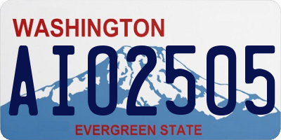 WA license plate AIO2505