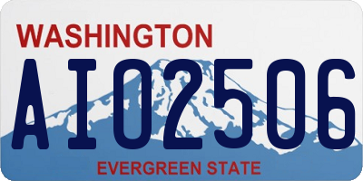 WA license plate AIO2506