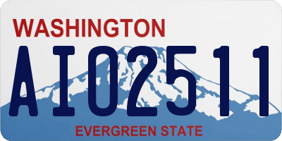 WA license plate AIO2511