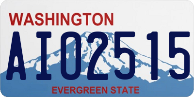 WA license plate AIO2515