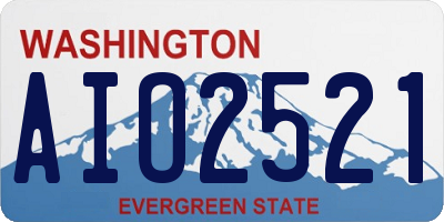 WA license plate AIO2521
