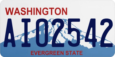 WA license plate AIO2542