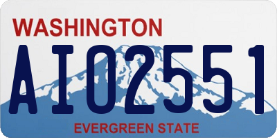 WA license plate AIO2551
