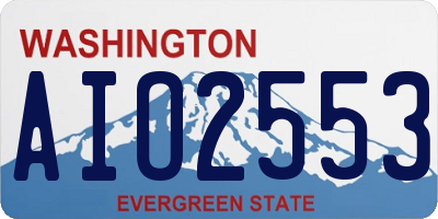 WA license plate AIO2553