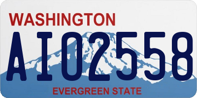 WA license plate AIO2558