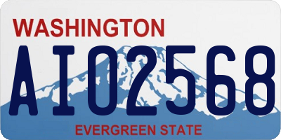 WA license plate AIO2568
