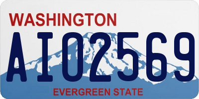 WA license plate AIO2569