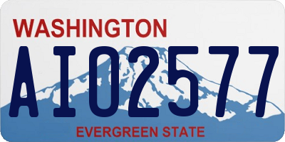 WA license plate AIO2577
