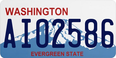 WA license plate AIO2586