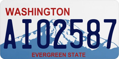 WA license plate AIO2587