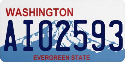 WA license plate AIO2593