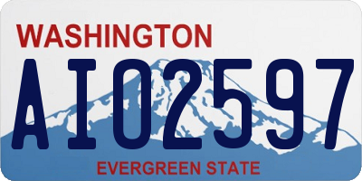 WA license plate AIO2597