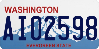 WA license plate AIO2598
